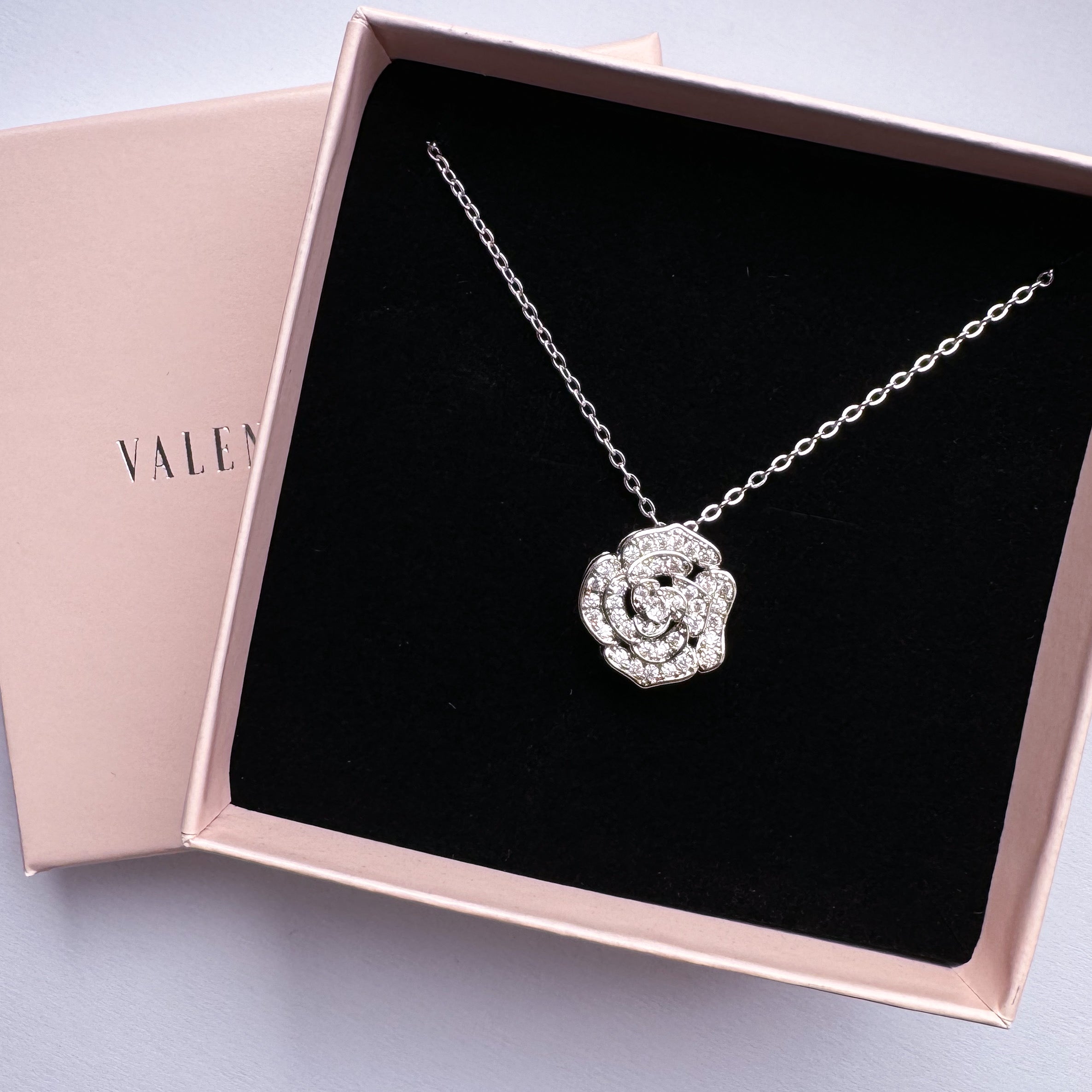 English Rose Necklace | Silver