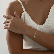 Marquise Cut Dainty Tennis Bracelet | Gold