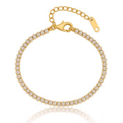 Marquise Cut Dainty Tennis Bracelet | Gold