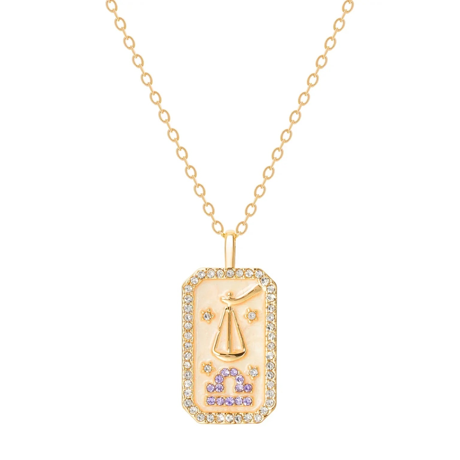 Libra Zodiac Constellation Amulet Necklace | Gold