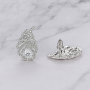 Moonlit Birch Leaf Earrings | Silver
