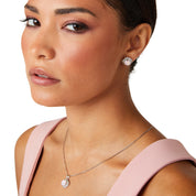 Eternal Halo Necklace | Rose Water Opal | Silver