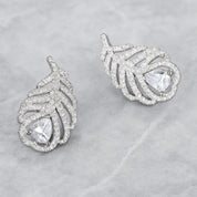 Moonlit Birch Leaf Earrings | Silver