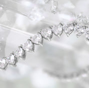 Sweetheart Deluxe Tennis Necklace | Silver