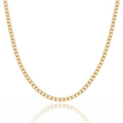 Marquise Cut Dainty Tennis Necklace | Gold