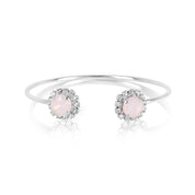 Halo Bangle, Silver Bangle, Statement Cuff, Wedding Bangle, Going Out Bracelet, Swarovski Bangle, Opal Bangle, Beautiful Bracelet, Pink Bangle