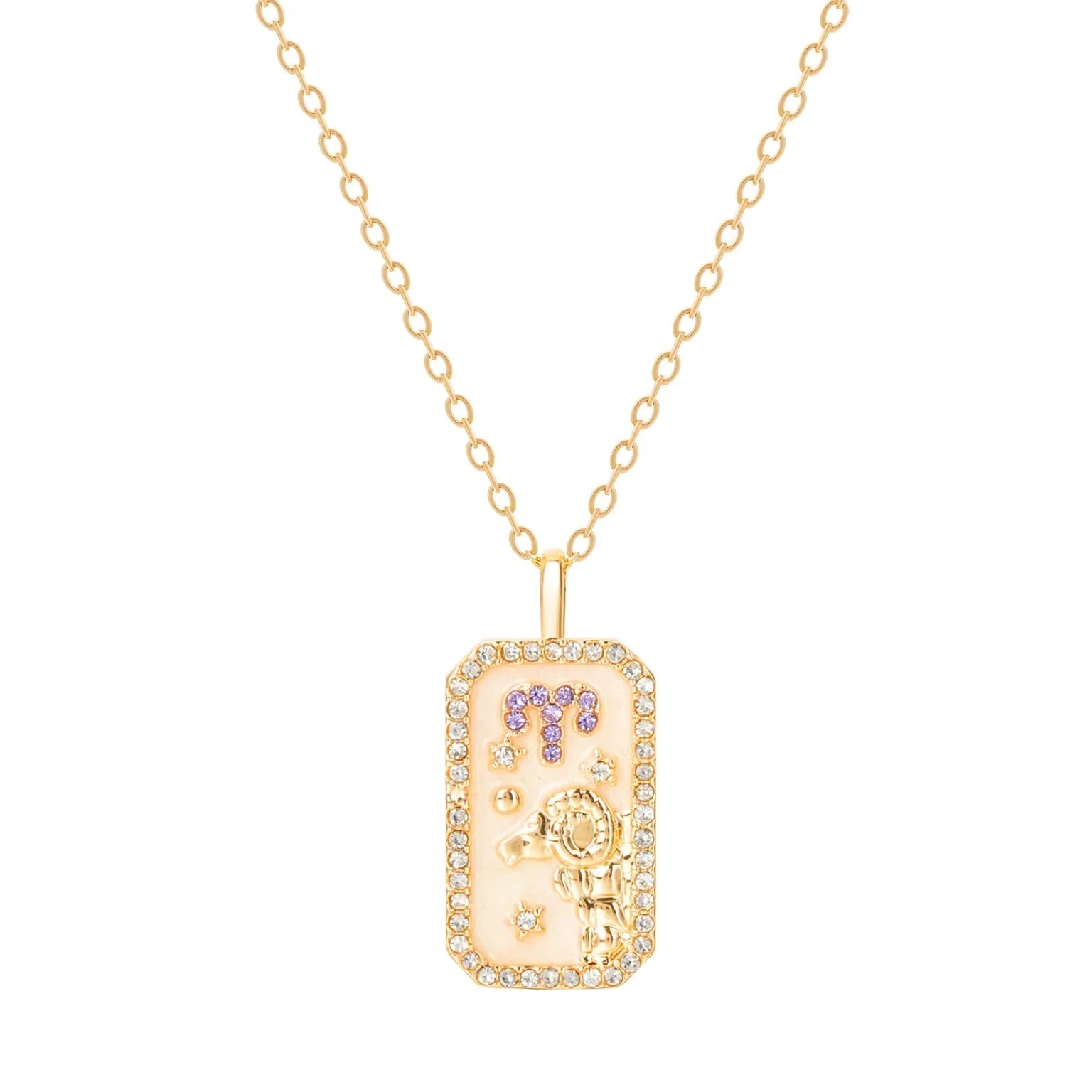 Aries Zodiac Constellation Amulet Necklace | Gold