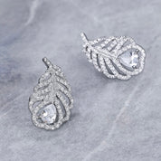 Moonlit Birch Leaf Earrings | Silver