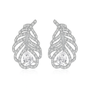 Moonlit Birch Leaf Earrings | Silver