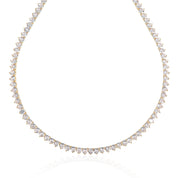Lumiere Classic Crystal Tennis Necklace | Gold