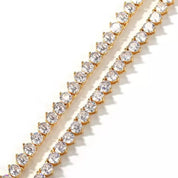 Lumiere Classic Crystal Tennis Necklace | Gold
