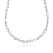 Lily Bloom Tennis Necklace | Silver