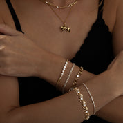 Marquise Cut Dainty Tennis Bracelet | Gold