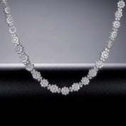 Lily Bloom Tennis Necklace | Silver