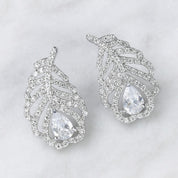 Moonlit Birch Leaf Earrings | Silver