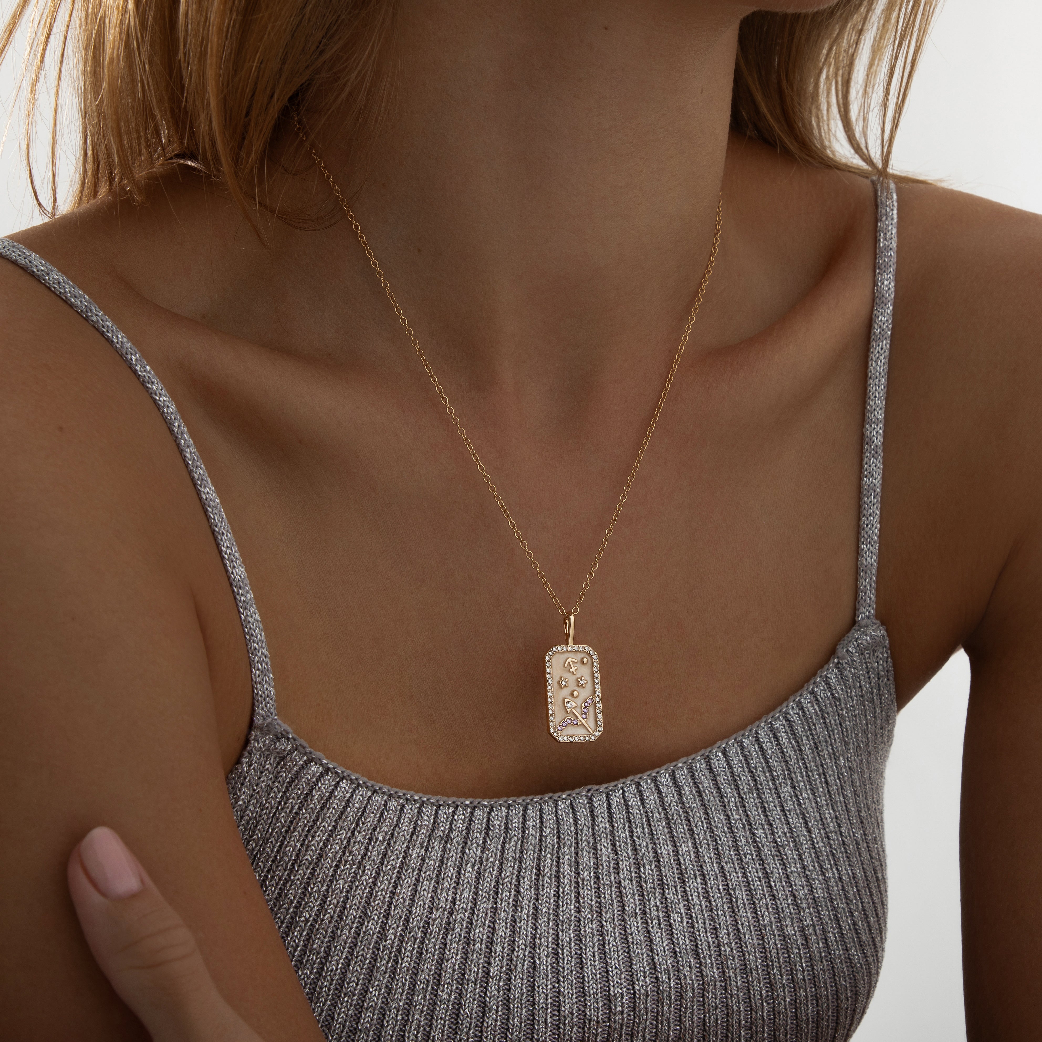 Elegant gold zodiac necklace with Cancer constellation — perfect gift for astrology lovers or Cancer birthdays