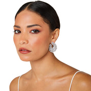 Silver going out earrings, wedding earrings, silver earrings, drop earrings, party earrings, Silver earrings, Wedding earrings, silver earrings, bridal earrings, bridesmaid earrings, going out earrings, shiny earrings, rhodium earrings, statement earrings, cluster earrings