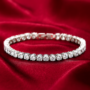 Classic Deluxe Tennis Bracelet | Silver