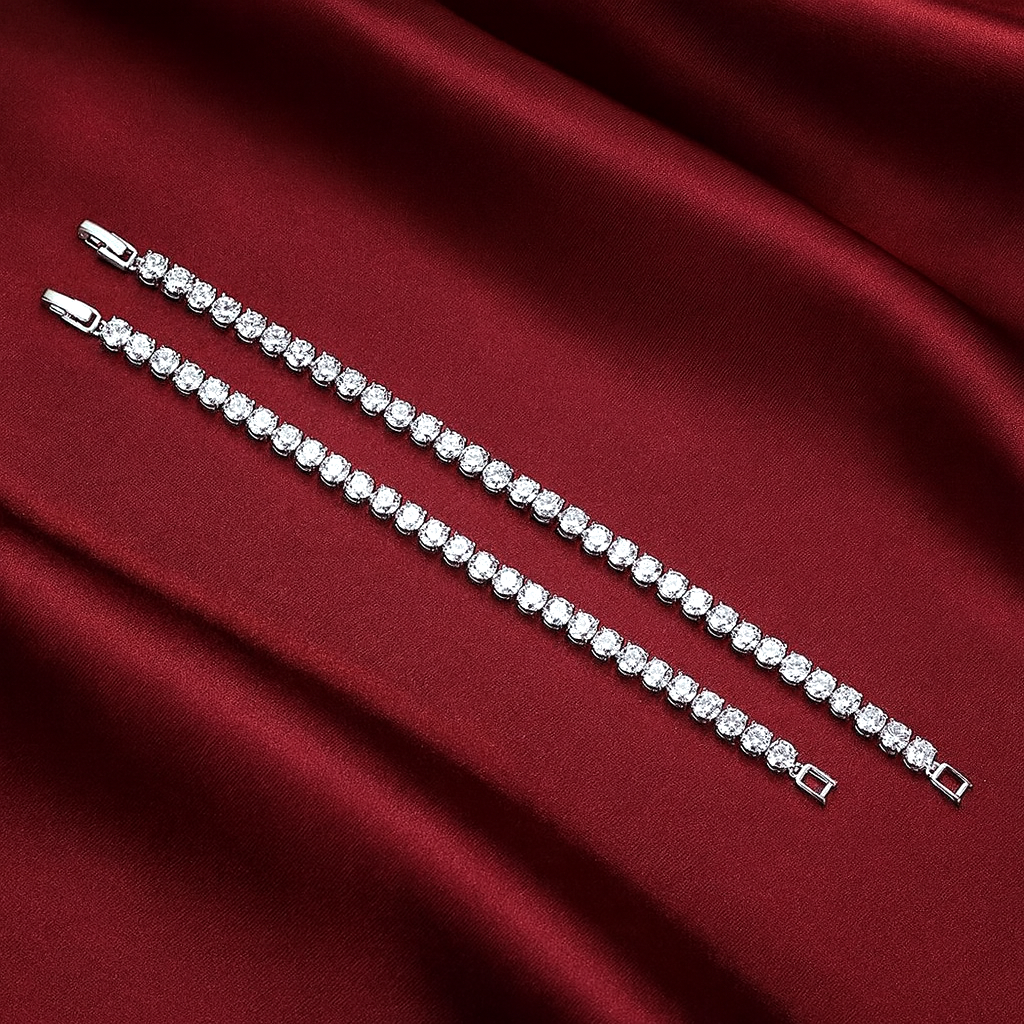 Classic Deluxe Tennis Bracelet | Silver