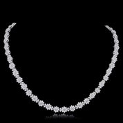 Lily Bloom Tennis Necklace | Silver