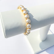 Pearl bracelet, gold bracelet, wedding bracelet, swarovski bracelet