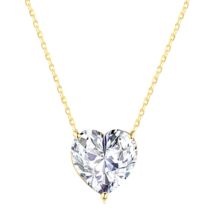 "From Valentina With Love" Heart Pendant Necklace | Gold