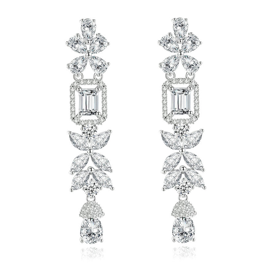 Drop earrings, silver earings, wedding earrings, statement earrings, going out earrings