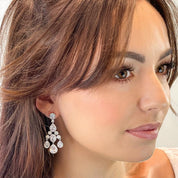 Going out earrings, wedding earrings, silver earrings, chandelier earrings, party earrings, Silver earrings, Wedding earrings, bridal earrings, statement earrings