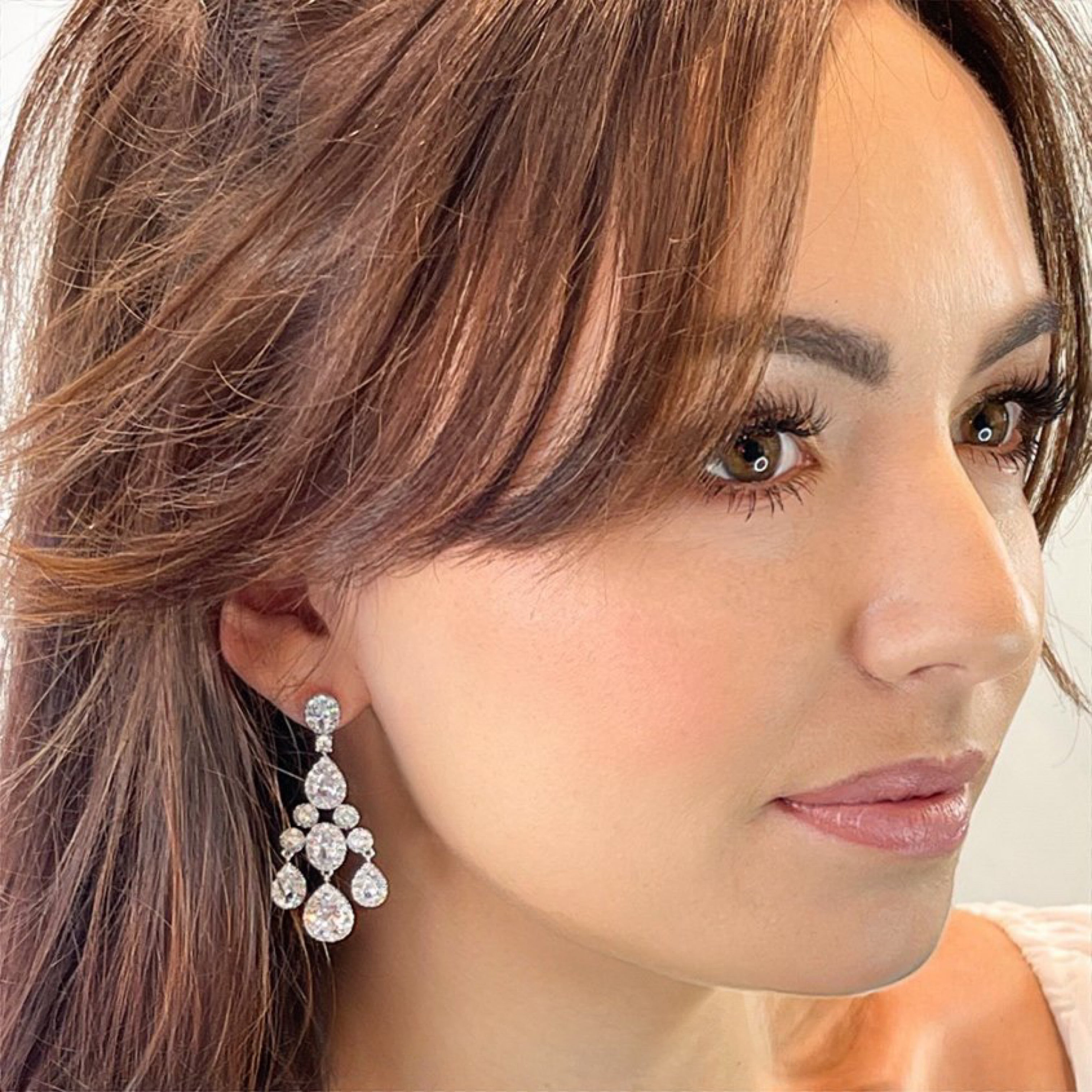 Going out earrings, wedding earrings, silver earrings, chandelier earrings, party earrings, Silver earrings, Wedding earrings, bridal earrings, statement earrings