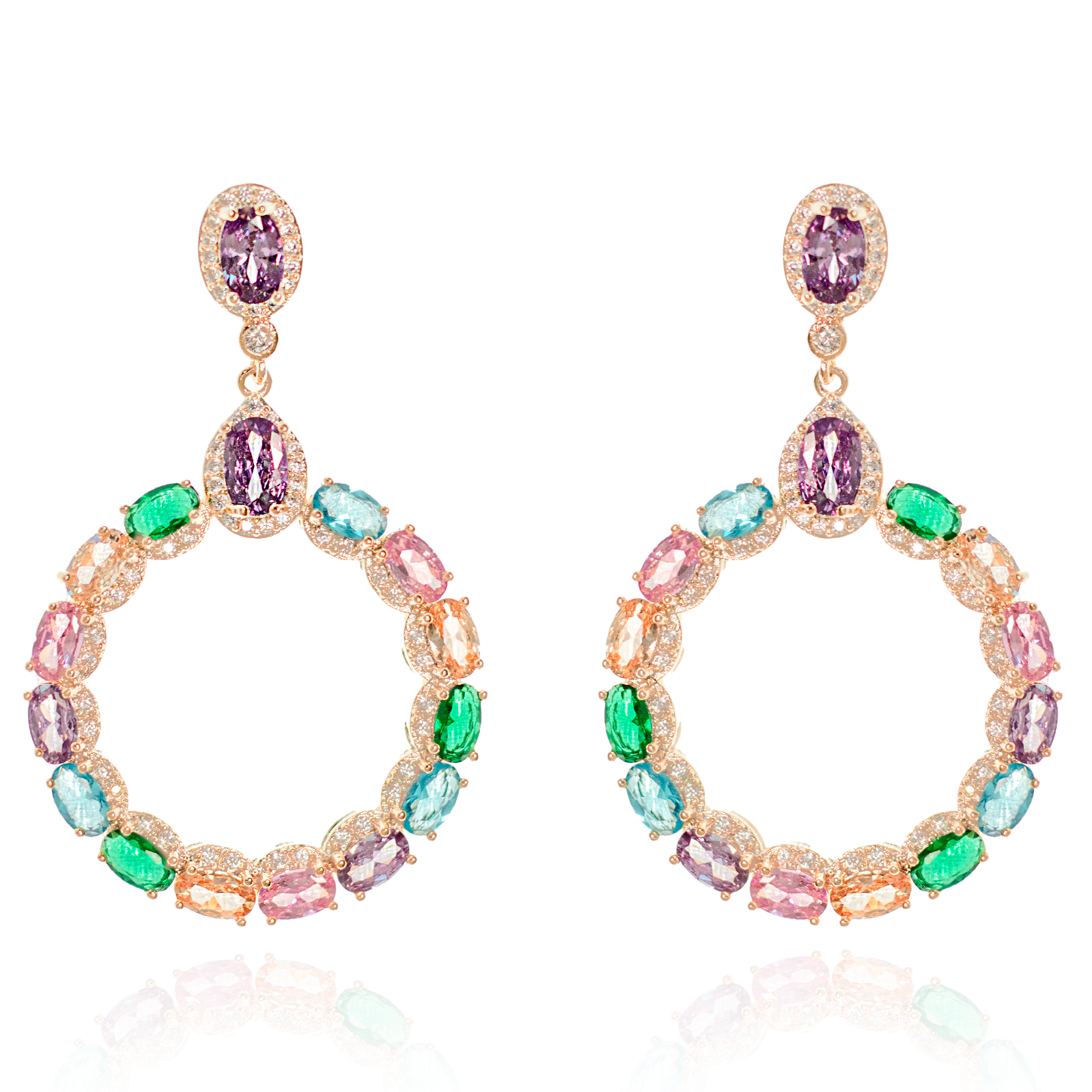 Hoop earrings, Gold earrings, gemstone earrings, party earrings, statement earrings, going out earrings, wedding earrings