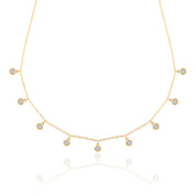Droplet necklace, gold necklace, choker, chain, diamond necklace, tennis necklace