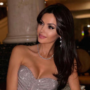 Lumiere Classic Crystal Tennis Necklace | Silver