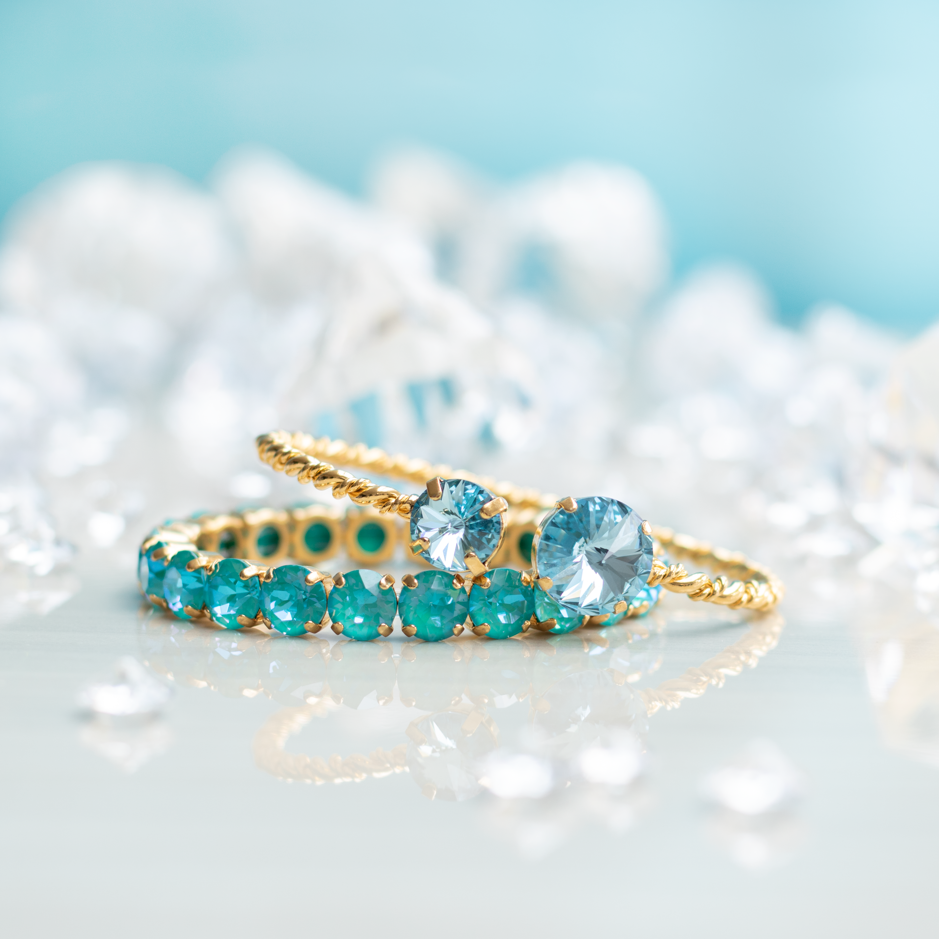 Stacking bracelet, stacking bracelet sets, boho stacking bracelets, gemstone stacking bracelets, aquamarine bracelets, swarovski bracelet, crystal bracelet, gold cuff bracelet, gold stacking bangle, tennis bracelet