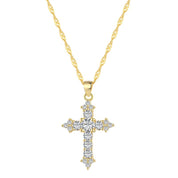 "Like A Prayer" Cross Pendant Necklace | Gold