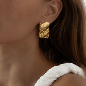 Thalassa Molten Statement Earrings | Gold