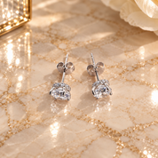 Valentina-Rose 925 sterling silver Secret Halo Stud Earrings with 5A cubic zirconia