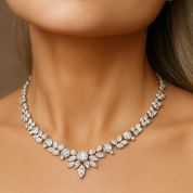 Crystallise Statement Necklace | Silver