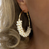 Gold earrings, pearl earrings, going out earrings, wedding earrings, golden earrings, drop earrings, party earrings, gold pearl earrings, pearl earrings, bridal earrings, statement earrings, hoop earrings