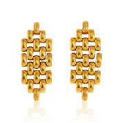 Labyrinth Lattice Earrings | Gold