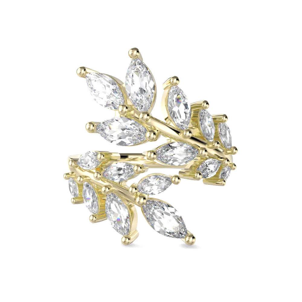 Leaf ring, ring set, ring duo, stacking rings, wedding ring, engagement ring, statement ring, cocktail ring, eternity ring, gold ring, promise ring