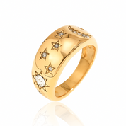 Aurora Sun Moon And Stars Ring | Gold
