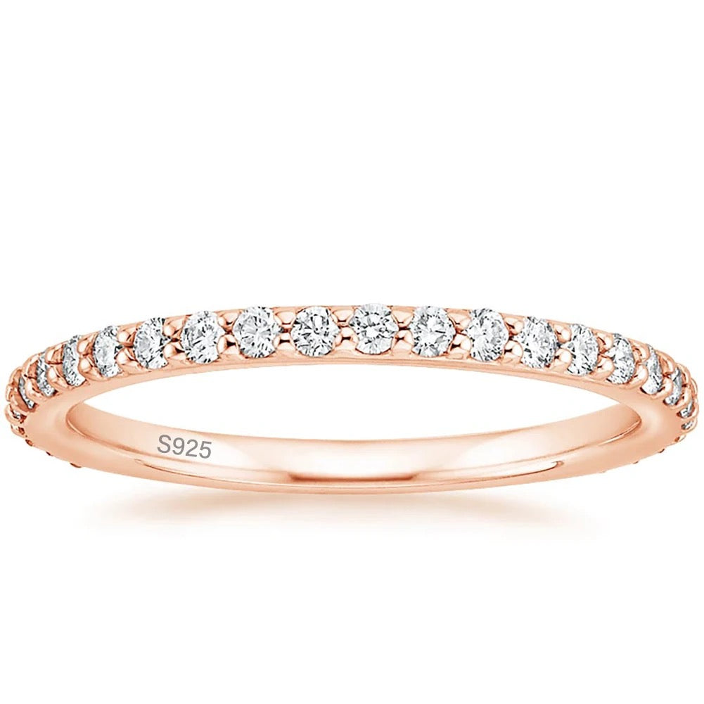Rose gold ring, ring set, ring duo, stacking rings, wedding ring, engagement ring, statement ring, cocktail ring, promise ring, eternity ring, wedding band