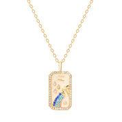 Aquarius Zodiac Constellation Amulet Necklace | Gold