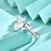 Selena Gomez Ring, Marquise ring, Engagement Ring, Wedding Ring, Eternity Ring, Cocktail Ring, Half Coverage Ring, Silver Ring, Navette Ring