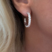 Ivana Hoop Earrings | Silver