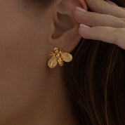 Queen Bee Stud Earrings | Gold