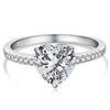 Heart ring, wedding ring, engagement ring, silver ring, 925 ring