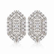 After Dark Silver Statement Earrings with Sparkling Cubic Zirconia | Valentina-Rose Jewellery