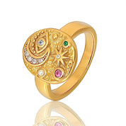 Luna Hammered Ring | Gold