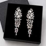 Starlet Supreme Statement Chandelier Earrings | Silver
